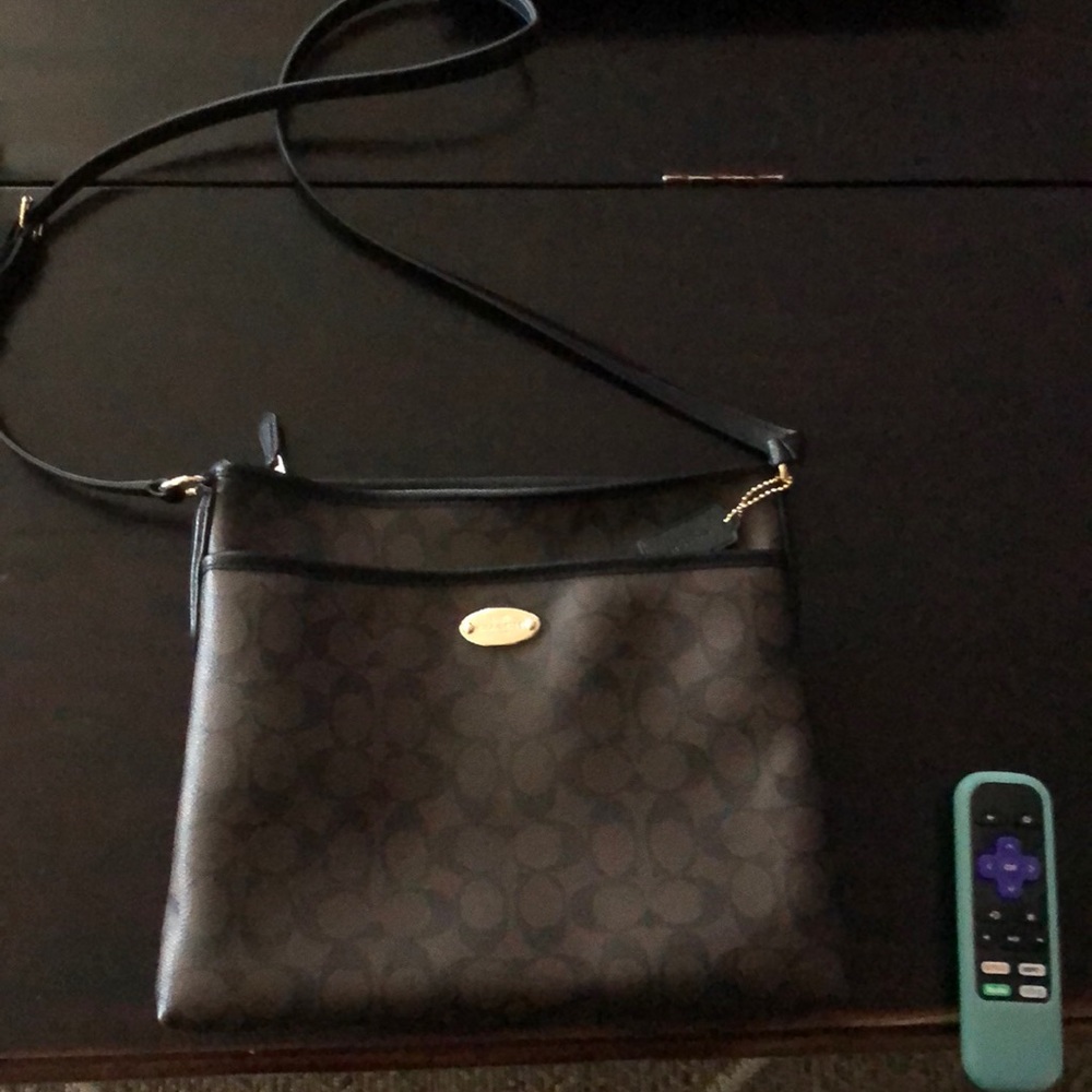 Coach over the shoulder purse monogram